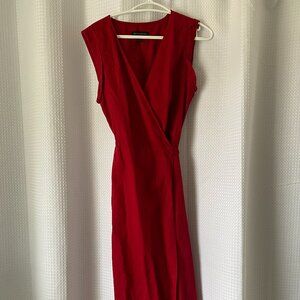 Banana Republic Linen-Cotton Wrap Dress - size 6